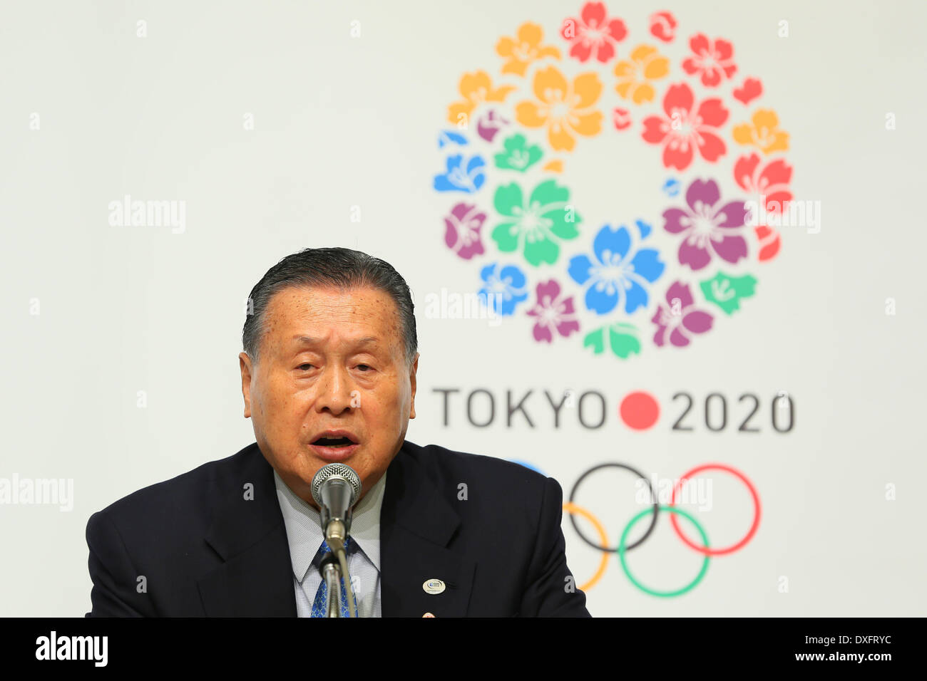 Yoshiro Mori, le 26 mars 2014 : une conférence de presse du Comité d'organisation de Tokyo des Jeux Olympiques et Paralympiques de Tokyo, Japon. © Yohei Osada/AFLO SPORT/Alamy Live News Banque D'Images