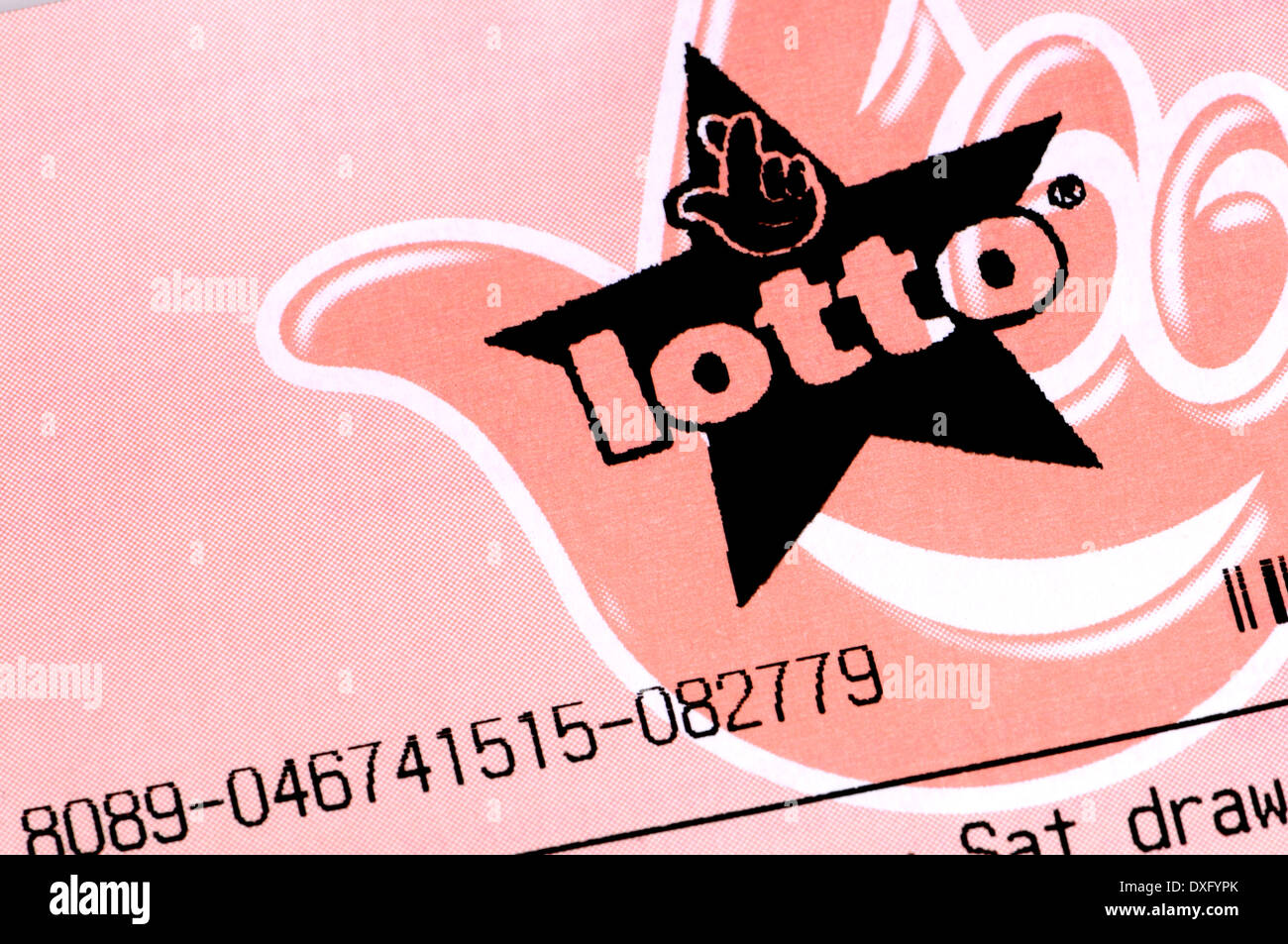 Billet de loterie nationale loto Britannique Banque D'Images