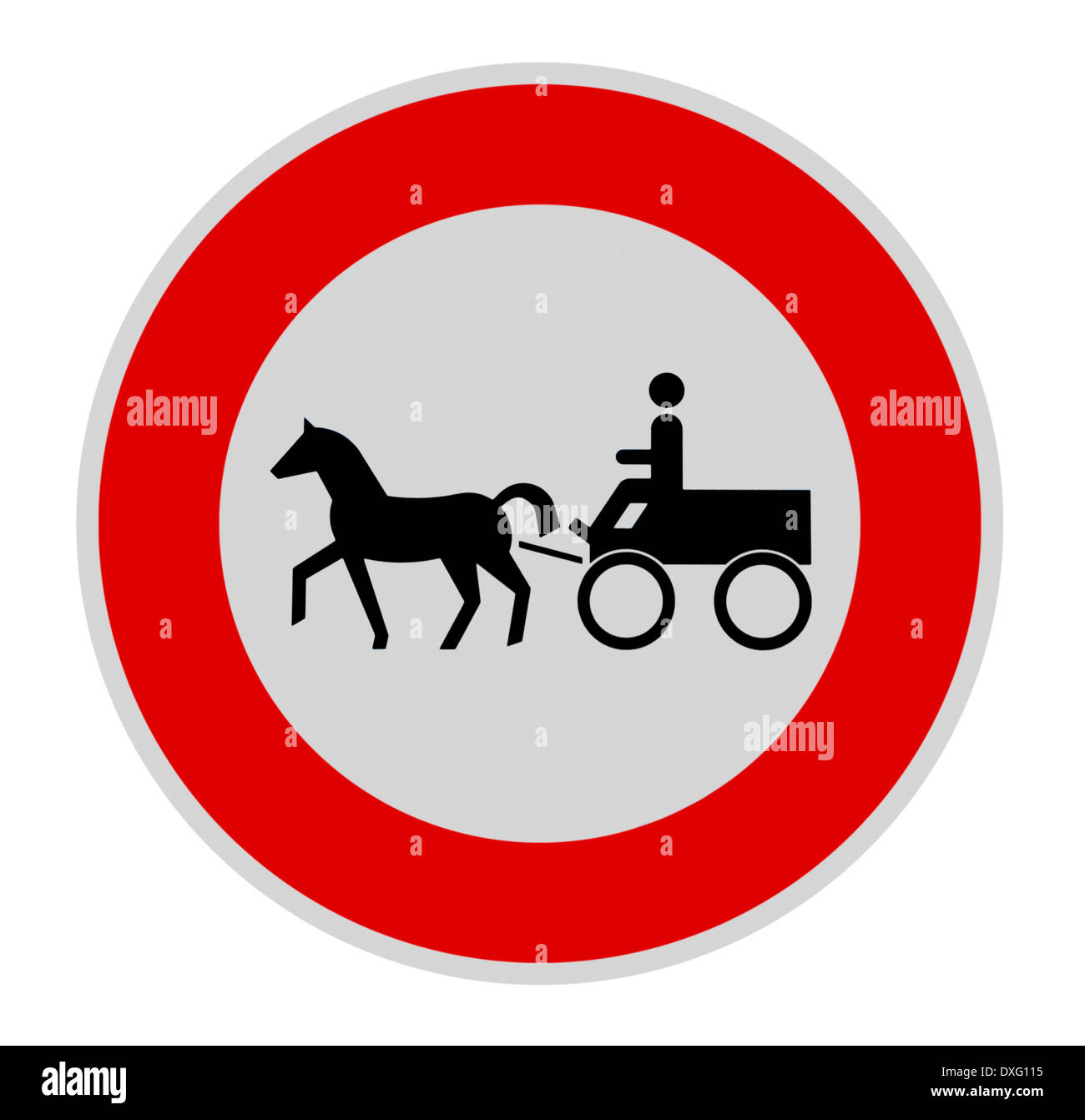 Panneau de circulation transport signalisation allemande interdit à dos blanc Banque D'Images