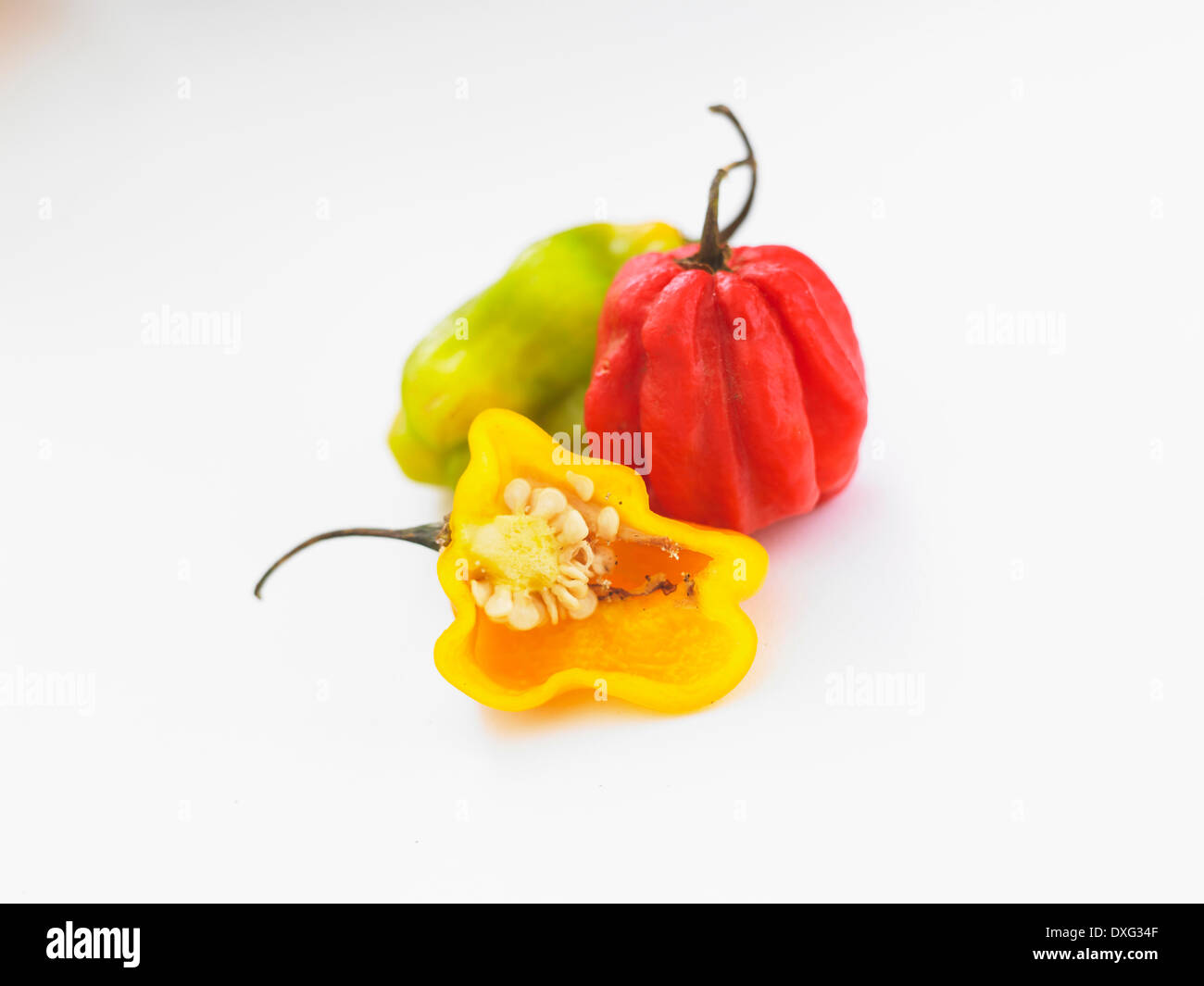 Piments Scotch Bonnet Banque D'Images