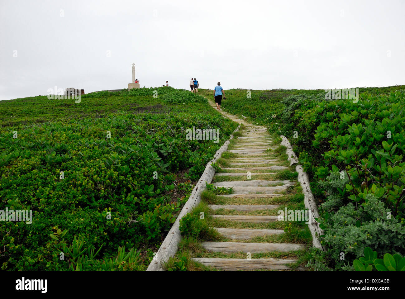 Le Diaz (réplique) érigée par Bartolomeu Dias en 1488, entre l'embouchure de la rivière Bushmans et Boknes, Eastern Cape, Afrique du Sud Banque D'Images