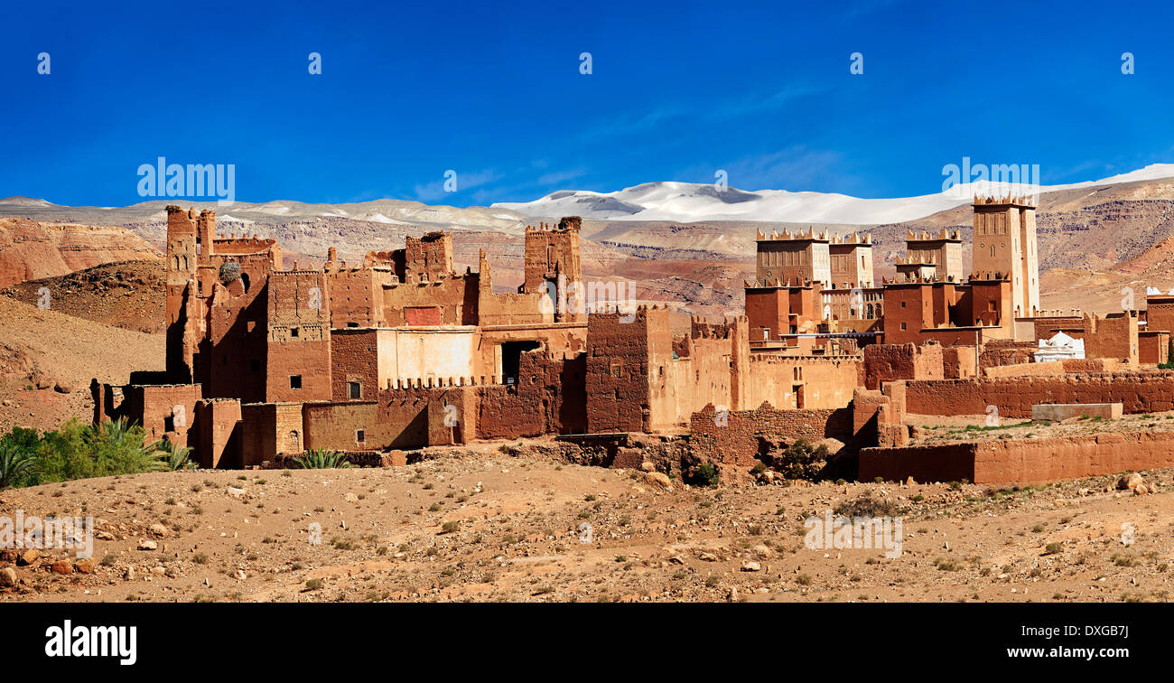 Kasbah du Glaoui dans les contreforts de l'atlas, tamdaght, Maroc Banque D'Images
