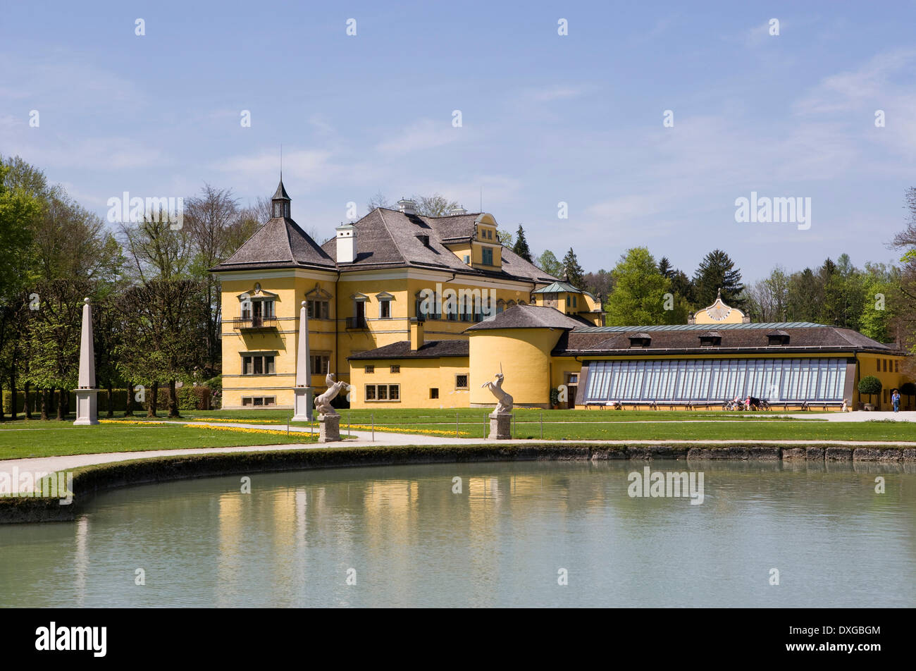 Les motifs de Schloss Palais Hellbrunn, Salzbourg, Autriche Banque D'Images