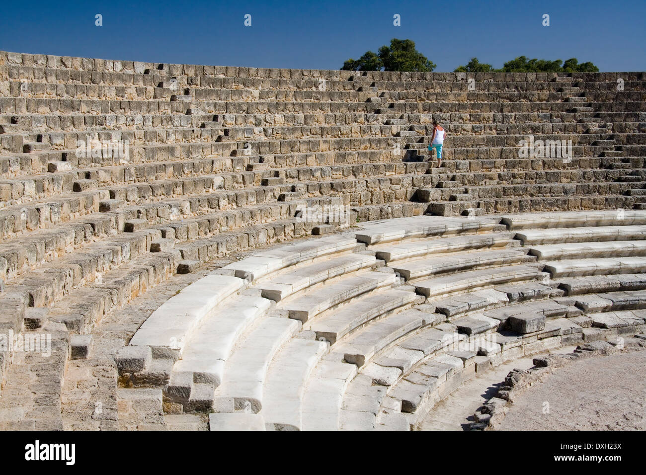 L'Amphithéâtre dans les ruines du Salimis dans le nord de Chypre (Turque) Banque D'Images