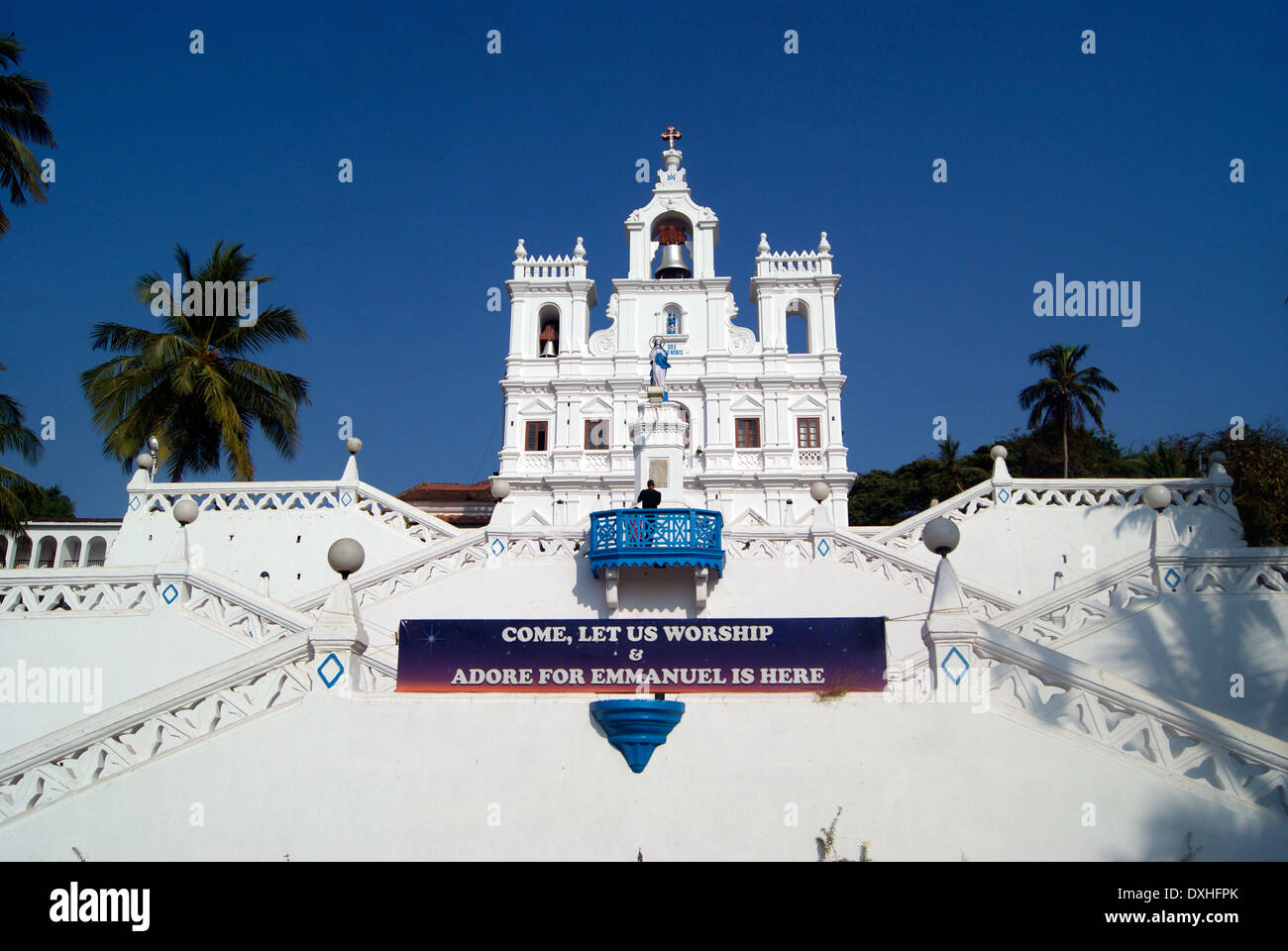 L'architecture baroque portugais Notre Dame de l'Eglise de l'Immaculée Conception à l'Inde Goa Panjim Panaji Banque D'Images