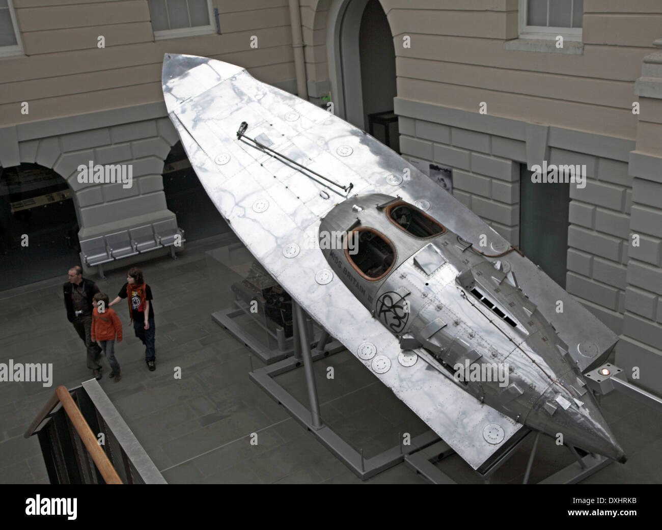 Miss Bretagne III bateau de moteur dans le National Maritime Museum, Greenwich, London, England Banque D'Images