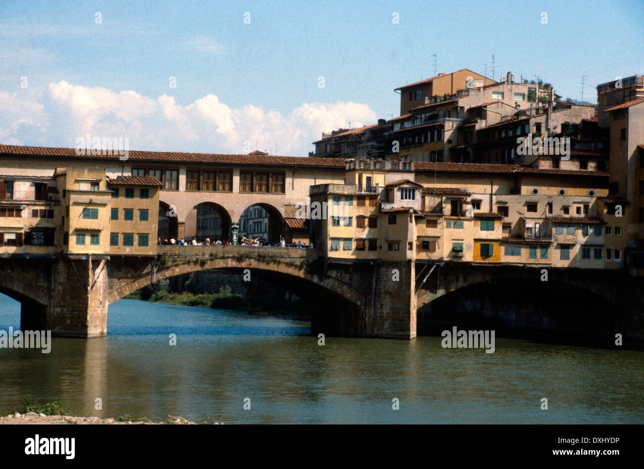 Ponte Vecchio Florence Italie 1985 Banque D'Images