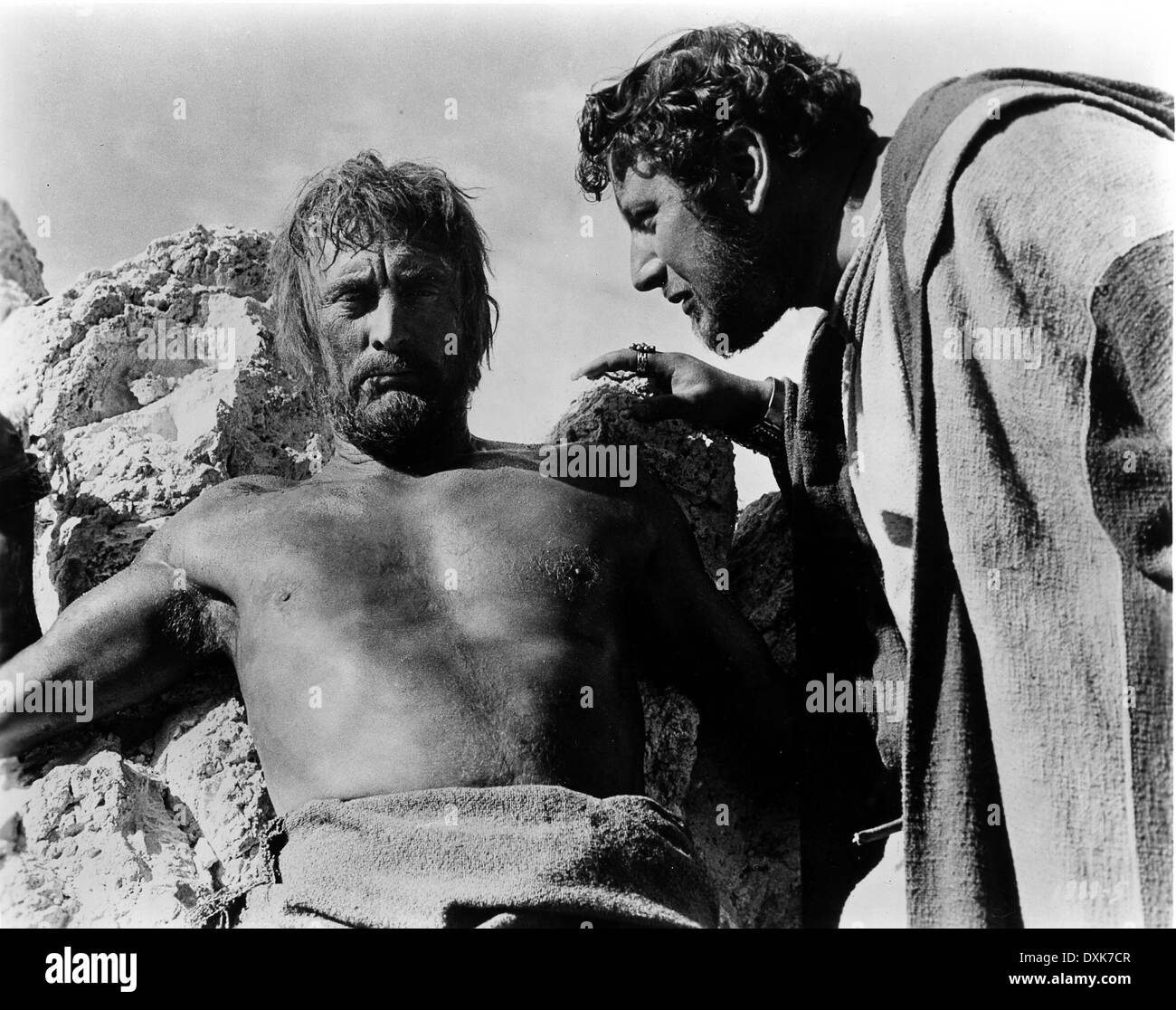 Spartacus 1960 peter ustinov Banque d'images noir et blanc Alamy