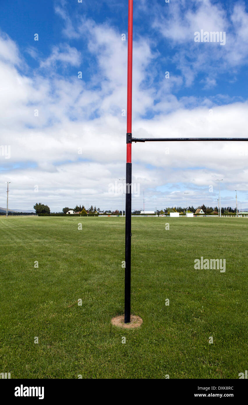 Terrain de rugby et l'objectif Banque D'Images