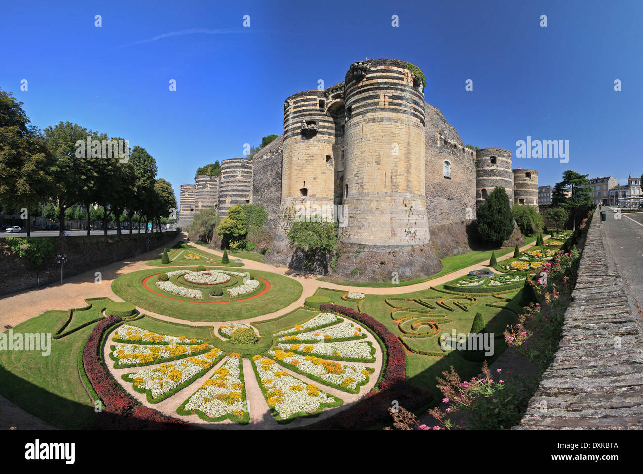 La France, pays de la Loire, le château d'Angers Banque D'Images