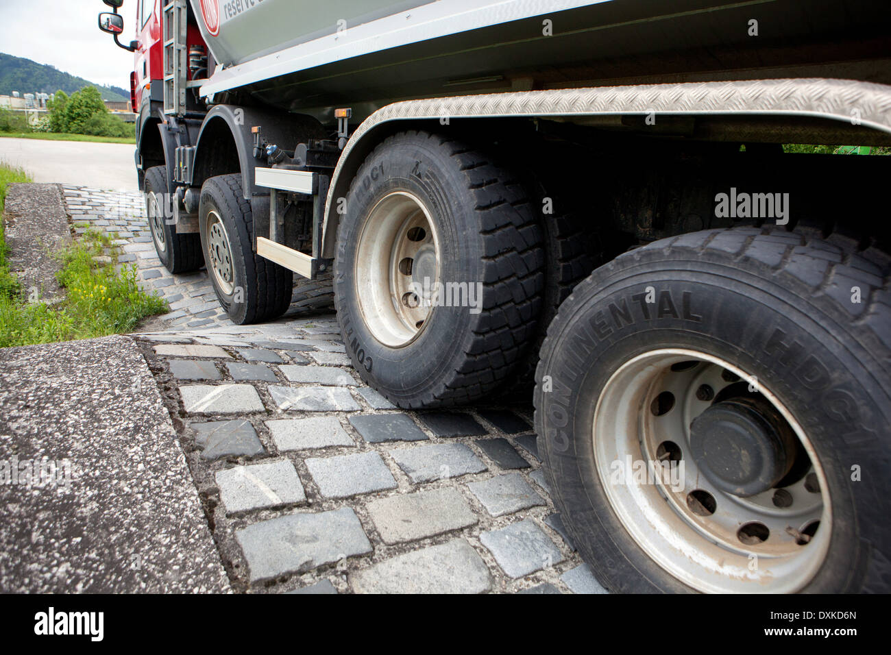 Chariot de Tatra sur le polygone d'essai, Koprivnice République Tchèque Banque D'Images