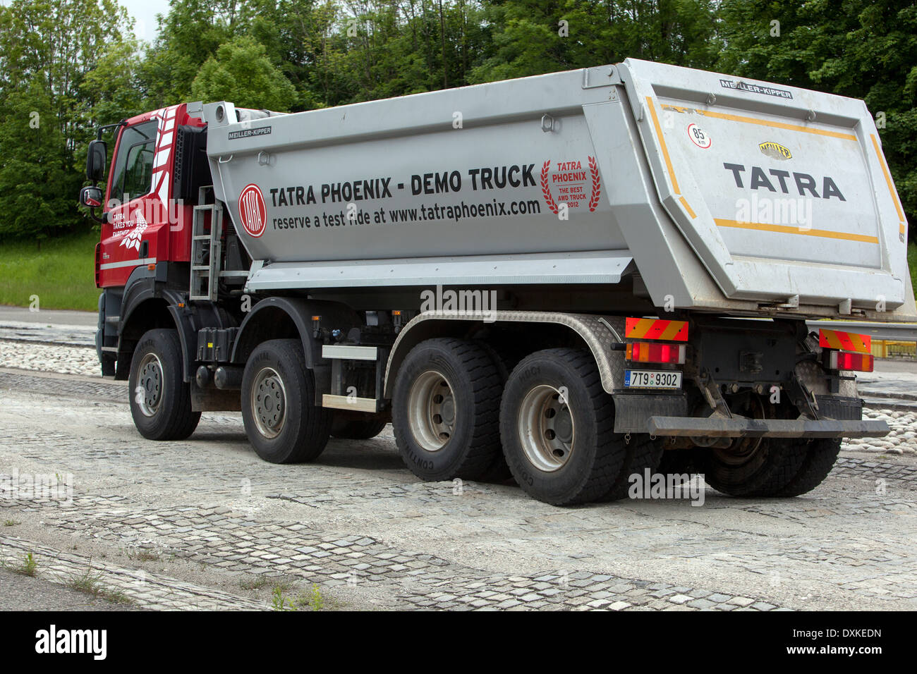 Chariot de Tatra sur le polygone d'essai, Koprivnice République Tchèque Banque D'Images