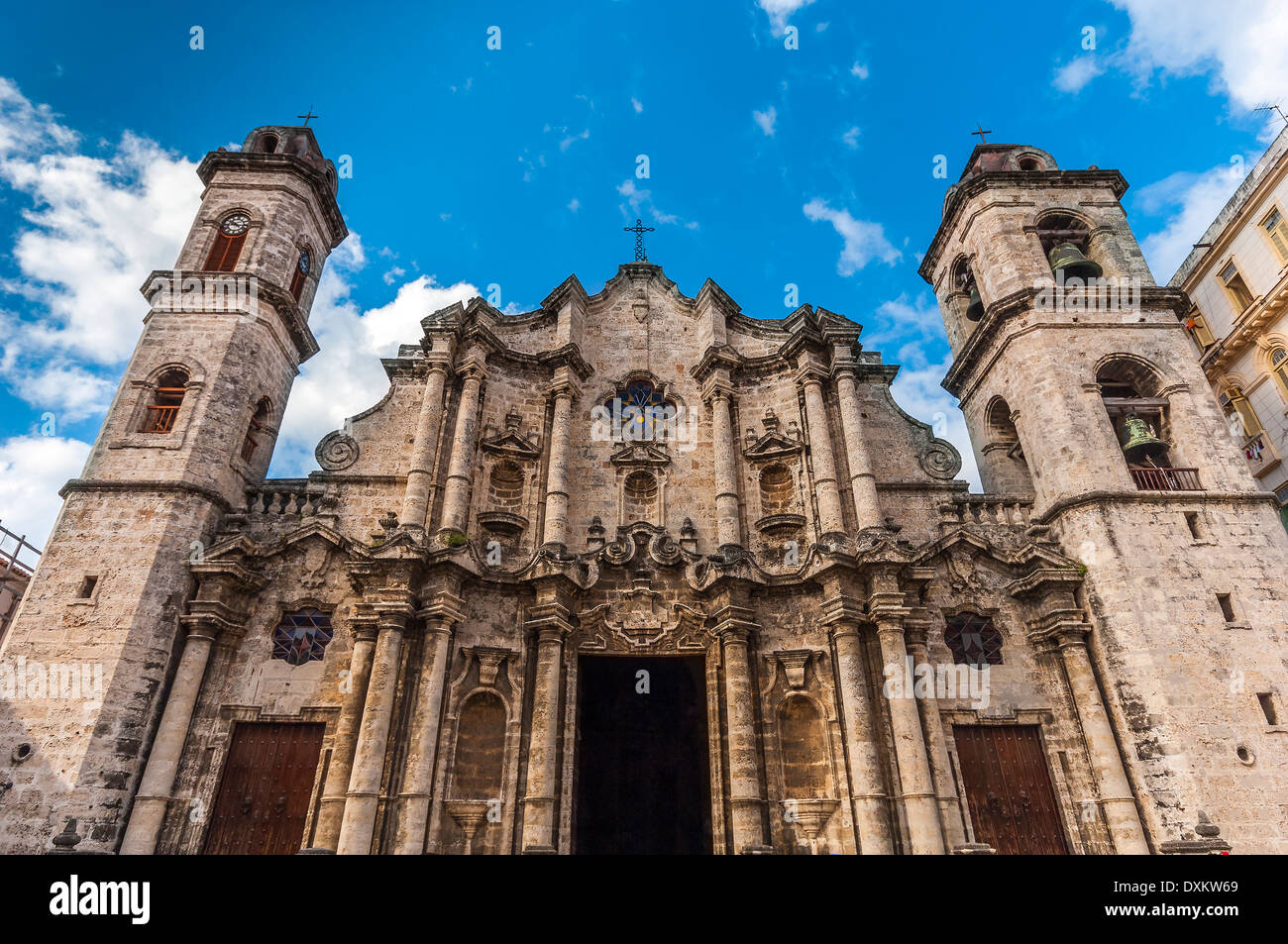 Place de la cathédrale de la Vierge Marie de la Concepcion Immaculada, La Havane, Cuba Banque D'Images