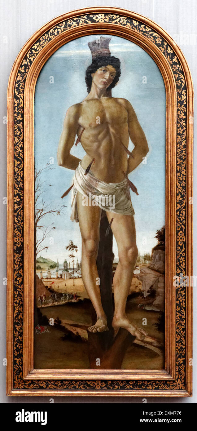 Sandro Botticelli - Saint Sébastien - 1474 - XV ème siècle - École italienne - Gemäldegalerie - Berlin Banque D'Images