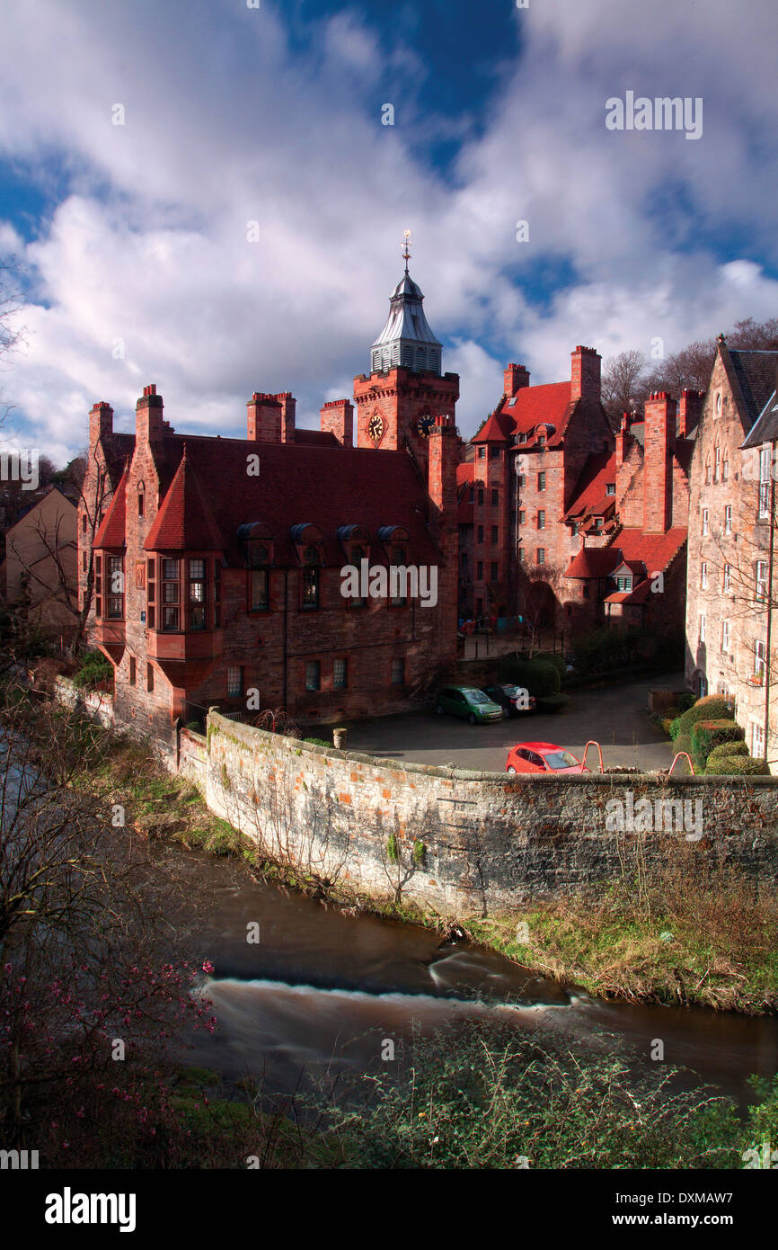 Cour bien et l'eau de Leith, Stockbridge, Édimbourg Banque D'Images