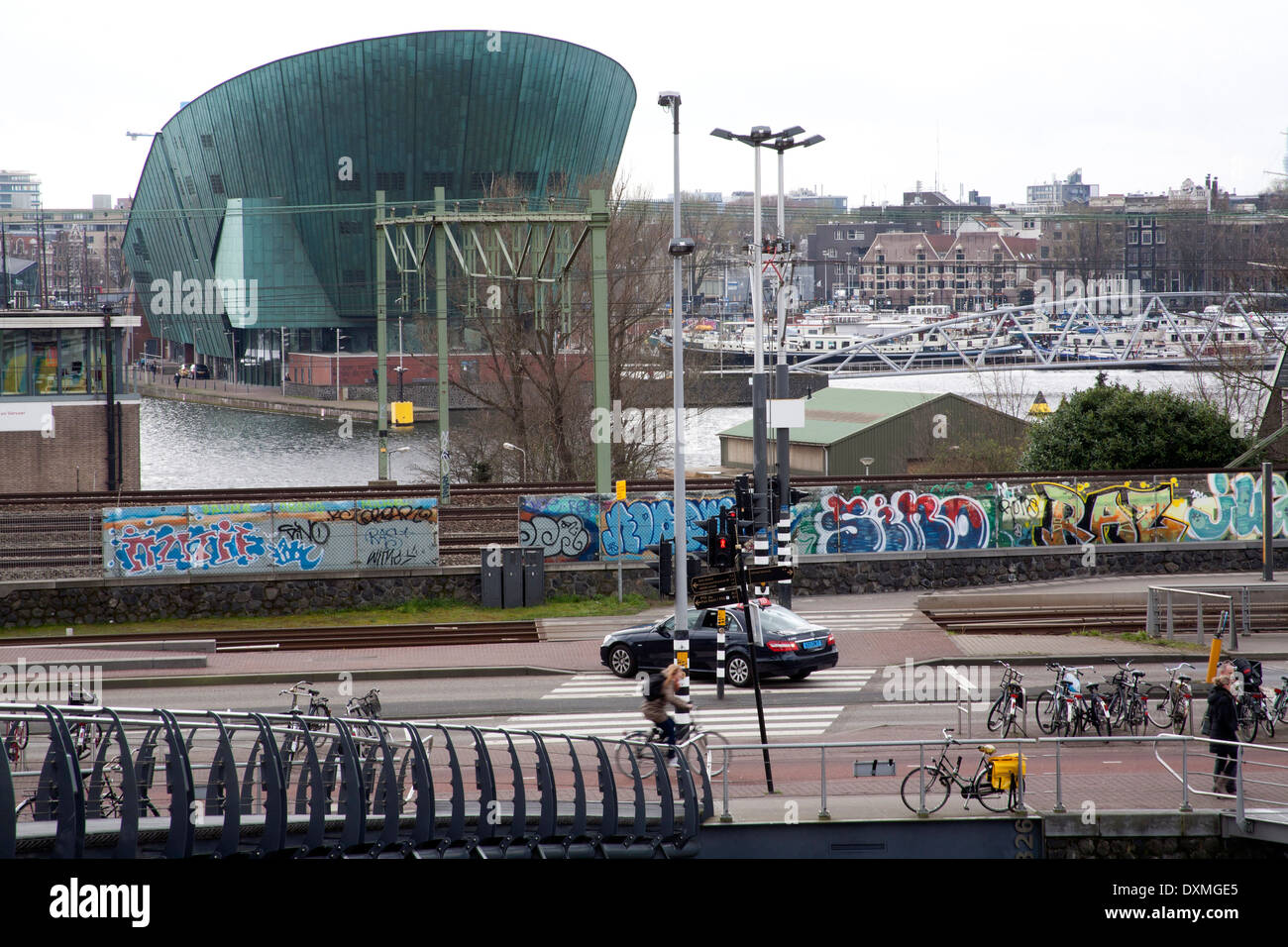De réaménagement sur l'est d'Amsterdam, Pays-Bas Docklands Banque D'Images