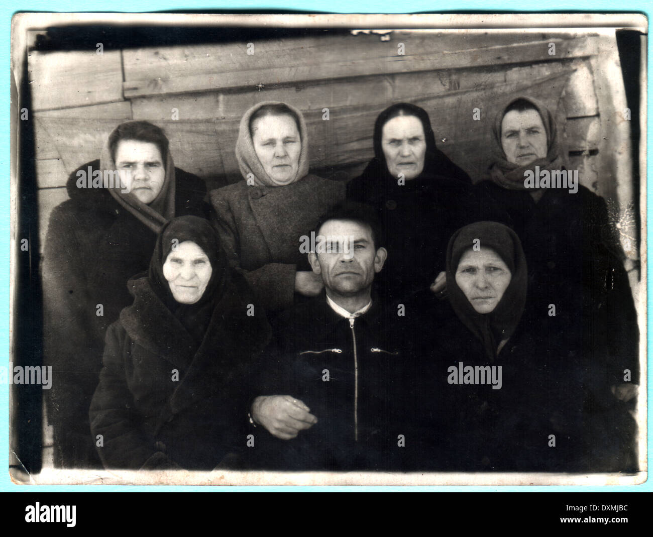 Urss - circa 1954s : une ancienne photo, portrait de groupe Banque D'Images