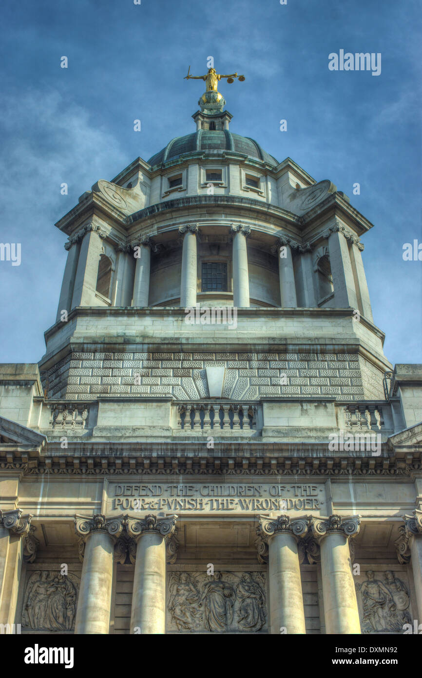 La cour criminelle centrale Old Bailey à Londres. La justice anglaise Banque D'Images