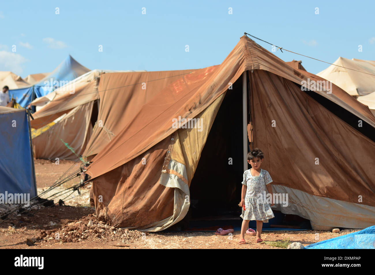 Des enfants syriens Réfugiés Personnes déplacées à l'intérieur de la Syrie Banque D'Images