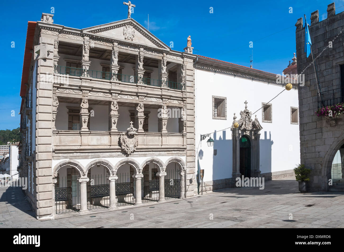 Misericordia, bâtiment de style Renaissance, Viana do Castelo, Minho, Portugal Banque D'Images