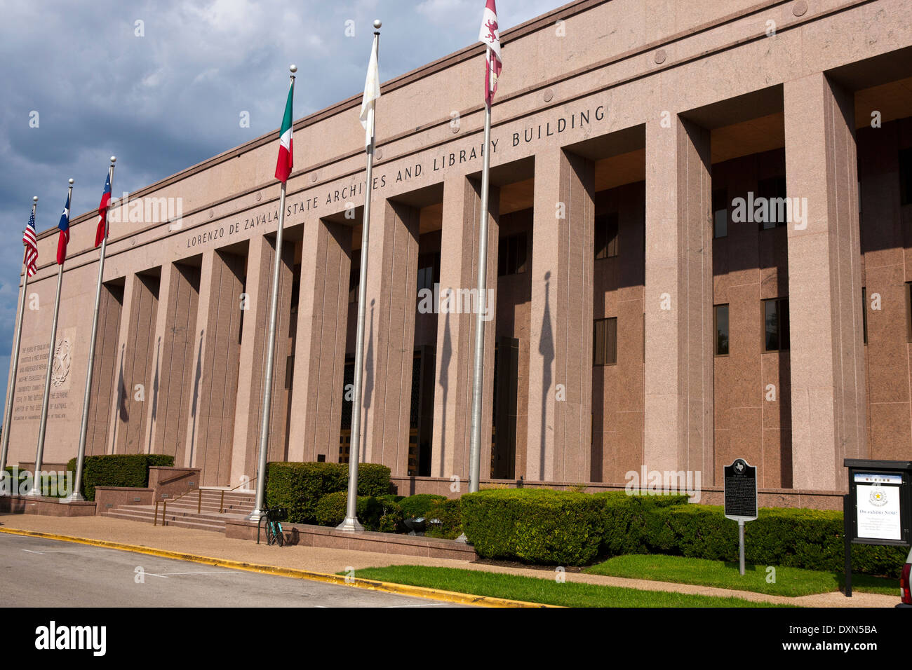 Lorenzo de Zavala et archives de l'état du bâtiment de la bibliothèque, Austin, Texas, États-Unis d'Amérique Banque D'Images