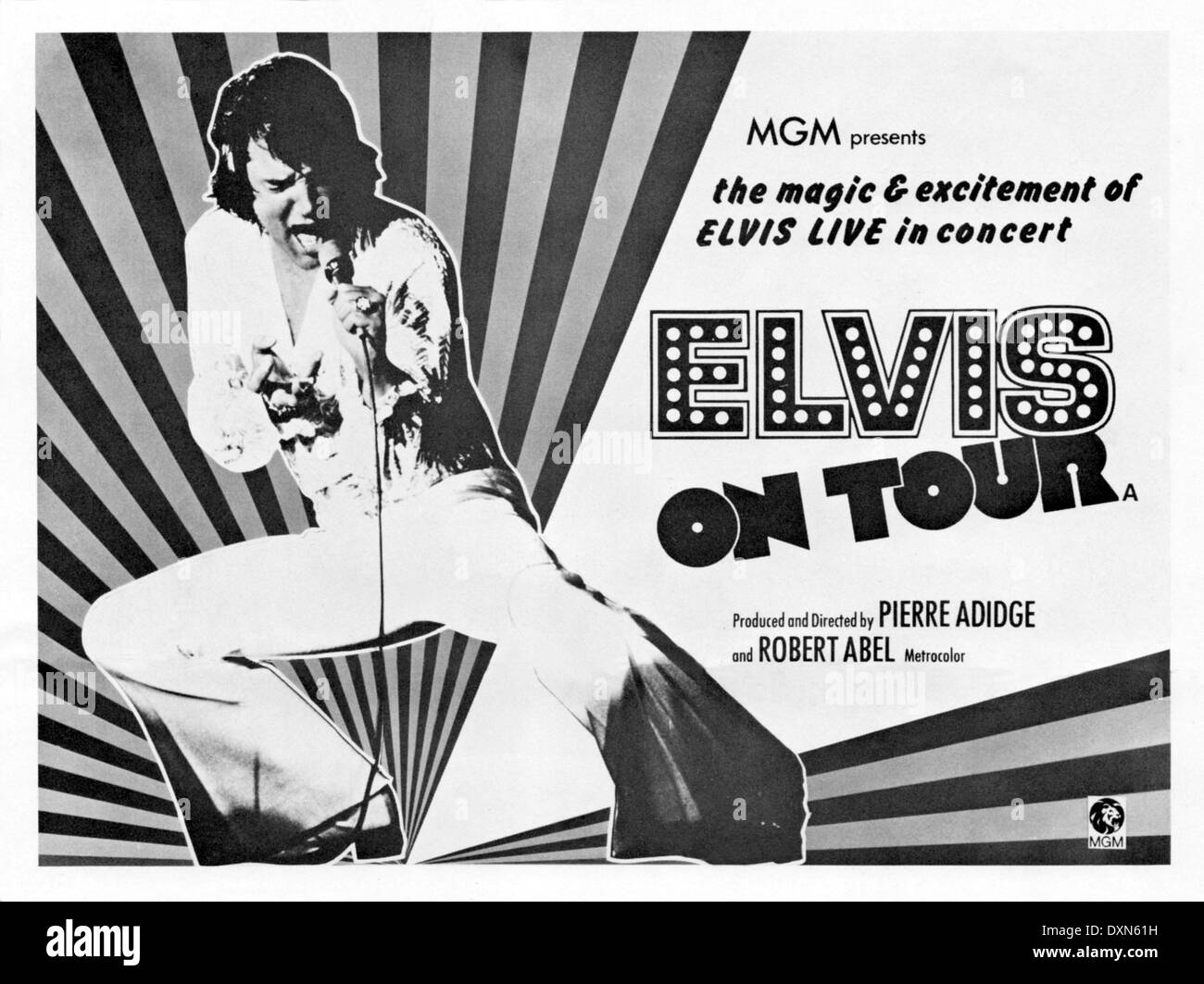 ELVIS EN TOURNÉE Banque D'Images