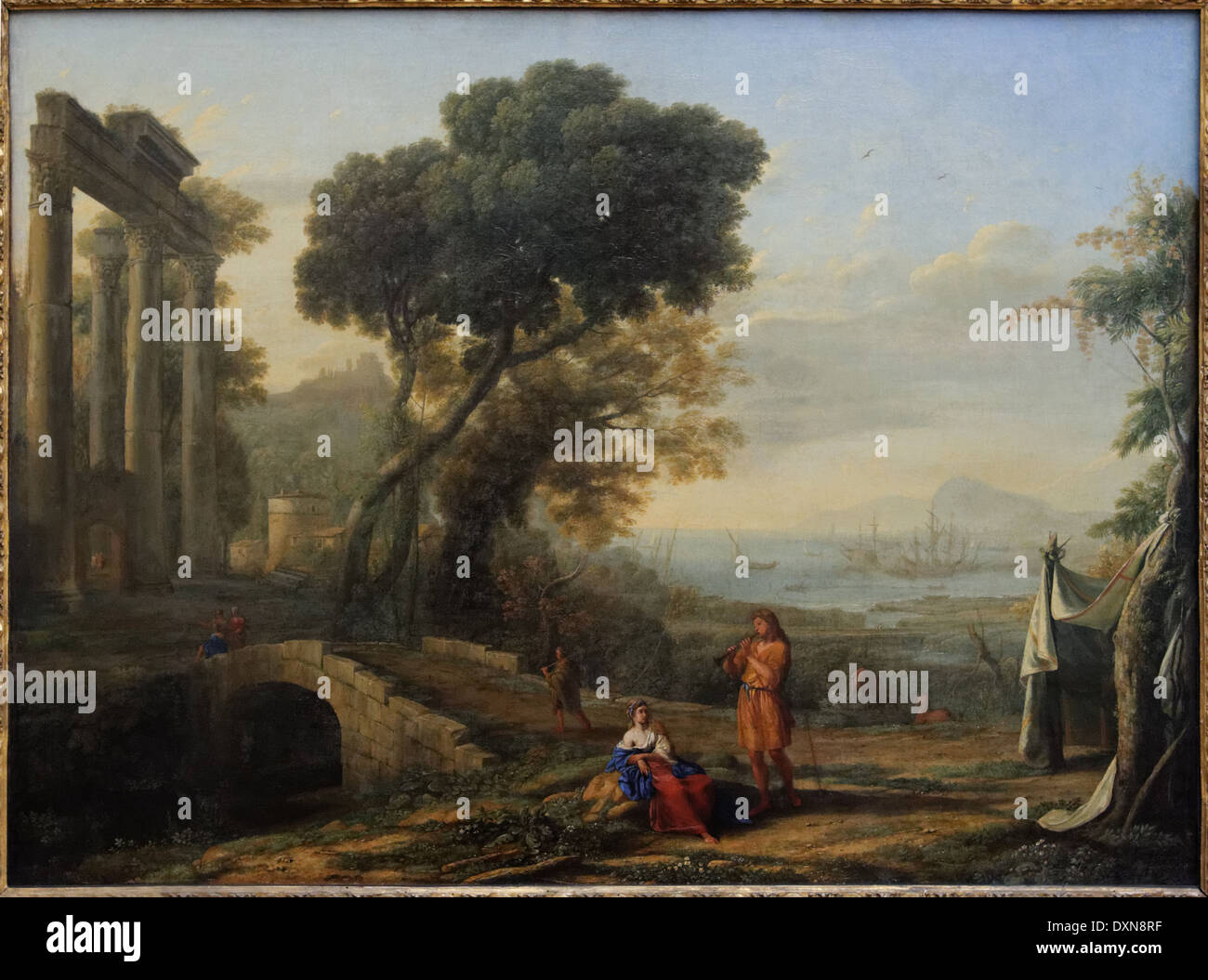 Claude Gellée - Claude Lorrain - côtes italiennes dans la lumière du matin- 1642 - XVII ème siècle - École italienne - Gemäldegaleri Banque D'Images