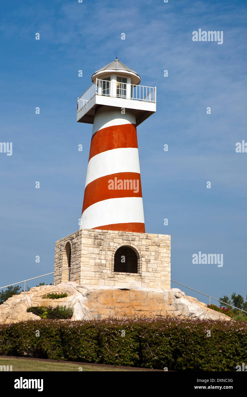 Leuchtturm, lacs de montagne, la subdivision Bluff Dale, Texas, États-Unis d'Amérique Banque D'Images