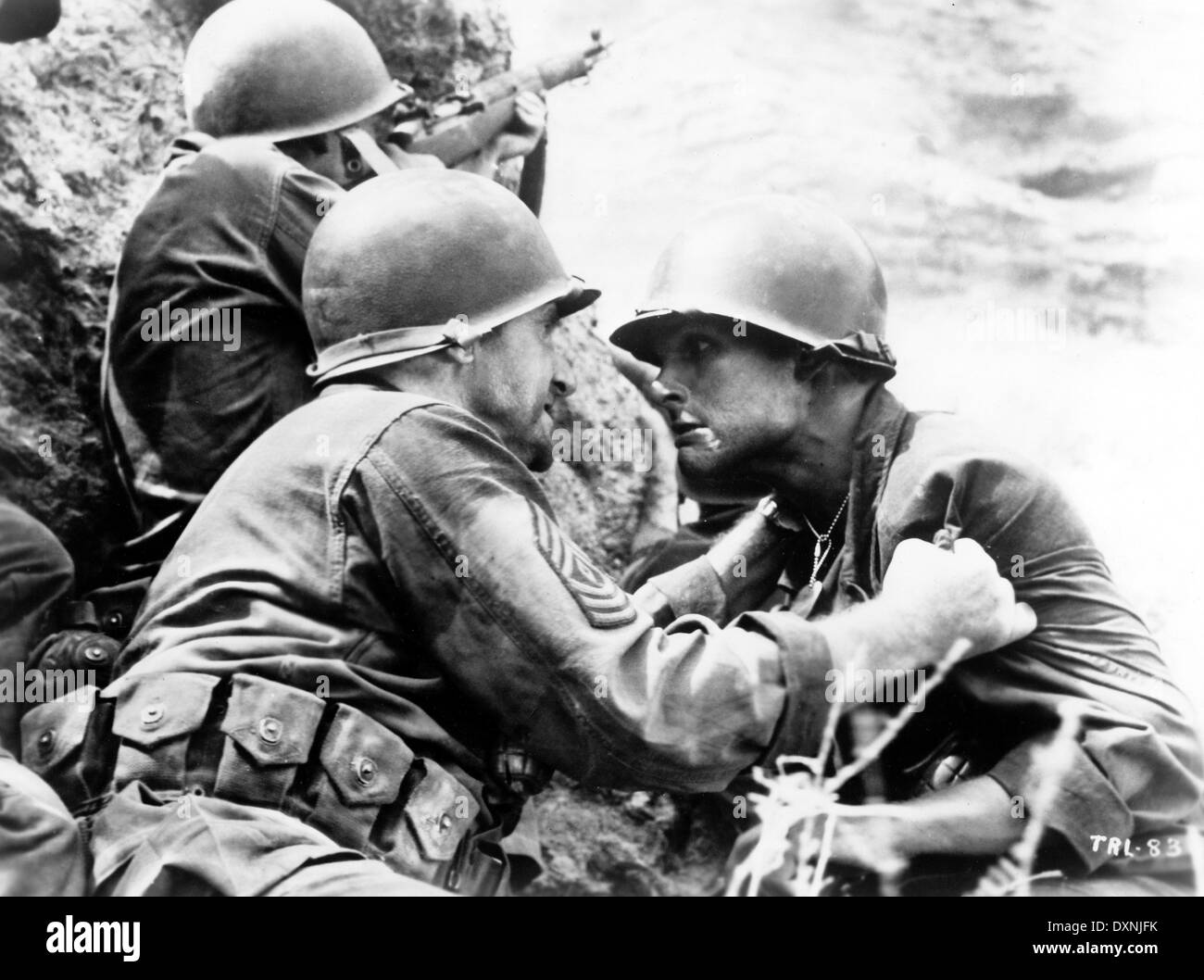 La mince ligne rouge Banque D'Images