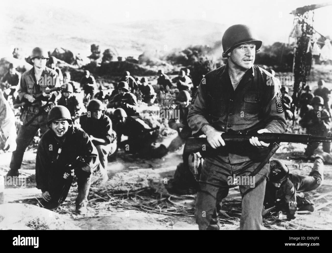 La mince ligne rouge Banque D'Images