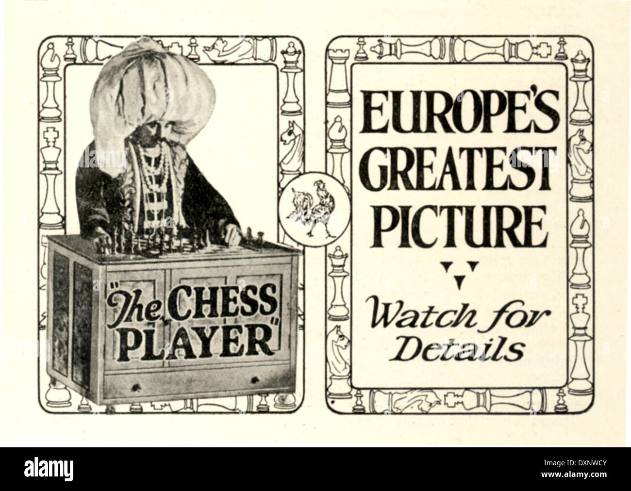 LE JOUER D'ECHECS Banque D'Images