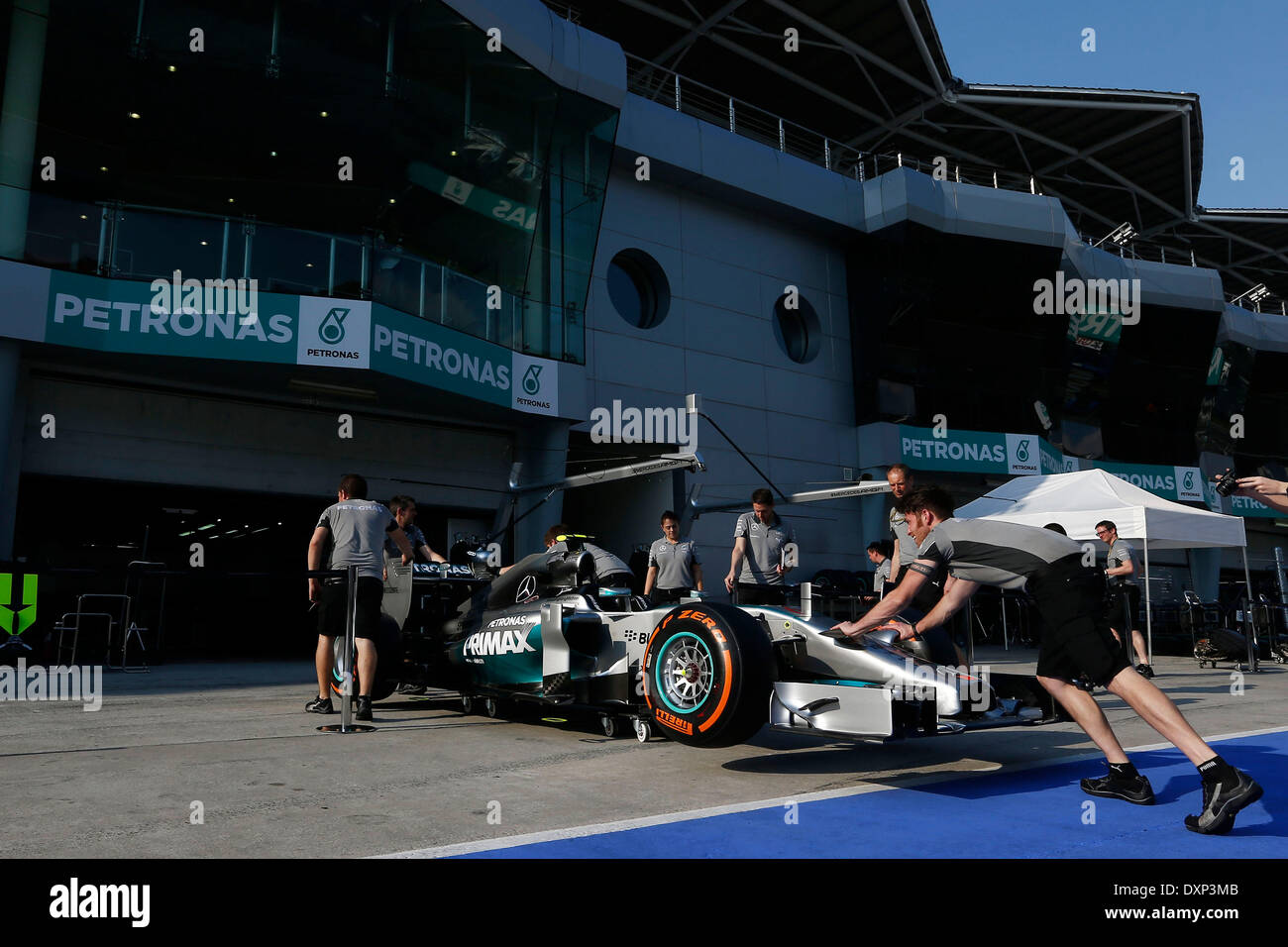 Sport Automobile : Championnat du Monde de Formule 1 de la FIA 2014, Grand Prix de Malaisie, de voiture # 6 Nico Rosberg (GER, Mercedes AMG Petronas F1 Team), Banque D'Images