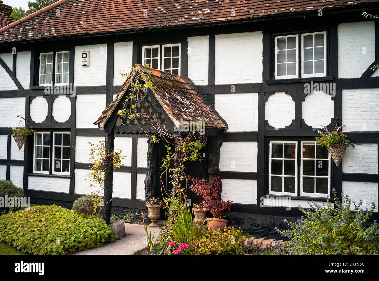 Brook cottage dans Earlstoke décoratif village de Wiltshire UK Banque D'Images