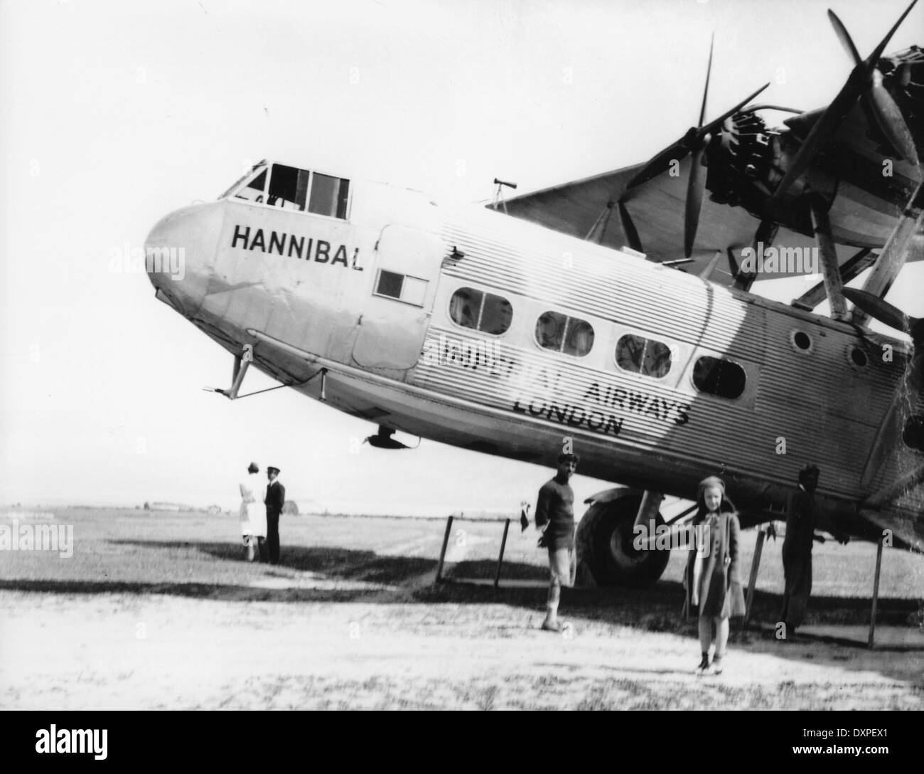 IMPERIAL AIRWAYS Handley Page HP42 G-AAGX 1935 environ, peut-être en Inde Banque D'Images