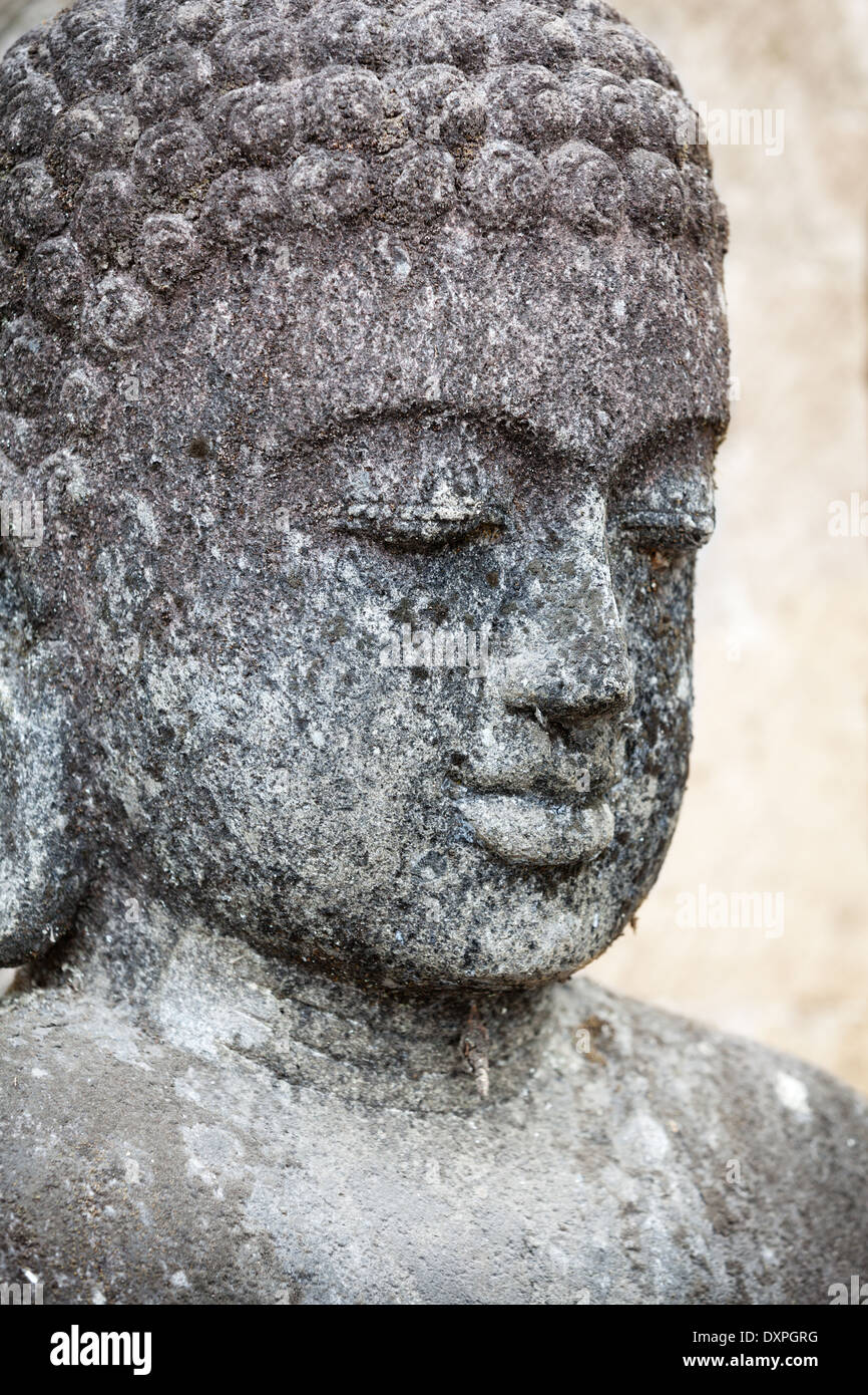 Ancienne Sculpture - Buddha's face close up Banque D'Images