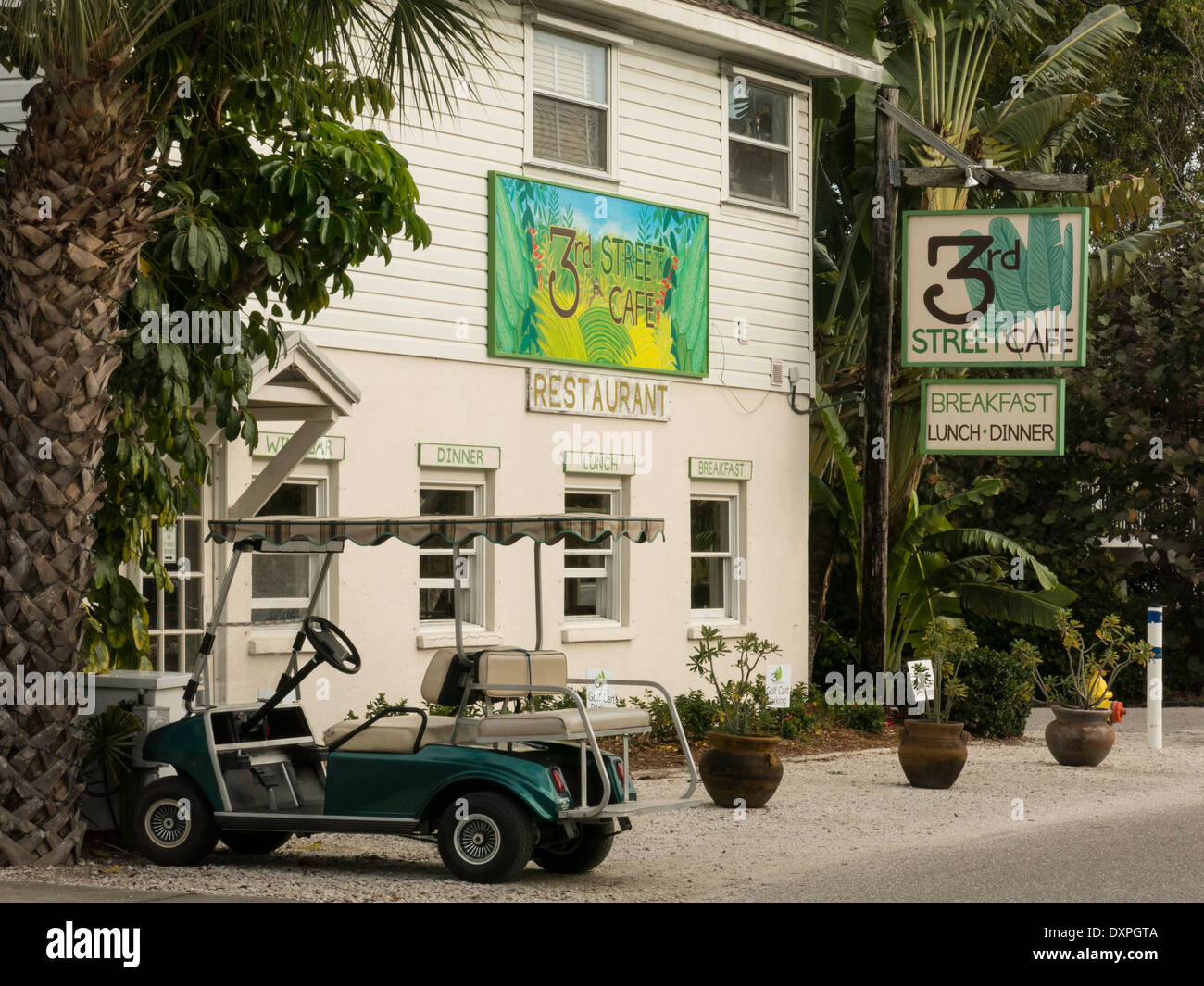 3Rd Street Cafe , Boca Grande, Gasparilla Island, FL, USA Banque D'Images