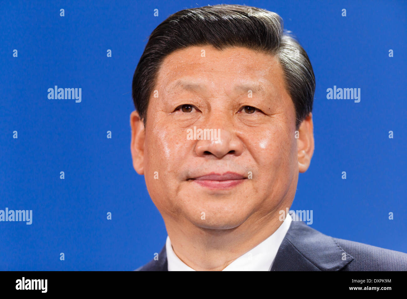 Berlin, Allemagne. Mars 28th, 2014. Conférence de presse commune du président chinois Xi Jinping par la chancelière allemande, Angela Merkel à la chancellerie à Berlin. / Photo : Xi Jinping, président de la Chine. Credit : Reynaldo Chaib Paganelli/Alamy Live News Banque D'Images