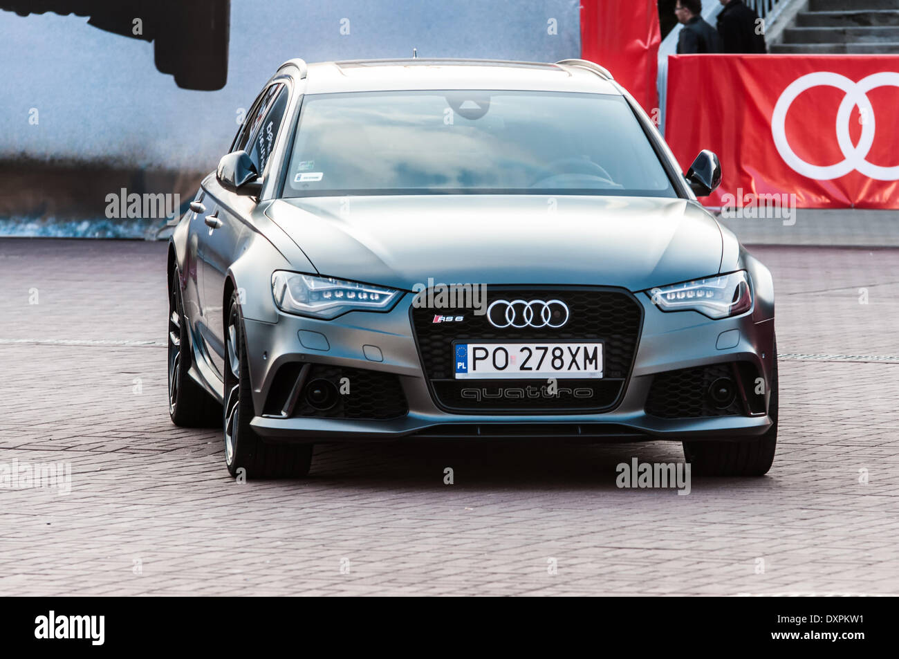 Poznan, Pologne. Mar 27, 2014. Poznan Motor Show est le plus grand événement juste en Pologne, l'industrie automobile, organisé chaque année par la foire internationale. Sur la photo Audi RS6. Credit : Lukas Juszczak/Alamy Live News Banque D'Images