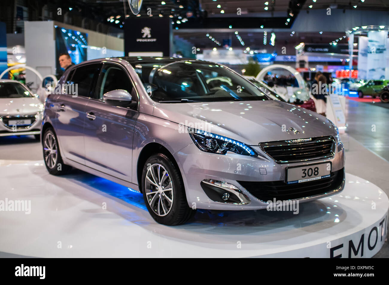 Poznan, Pologne. Mar 27, 2014. Poznan Motor Show est le plus grand événement juste en Pologne, l'industrie automobile, organisé chaque année par la foire internationale. Sur l'image Peugeot 308. Credit : Lukas Juszczak/Alamy Live News Banque D'Images