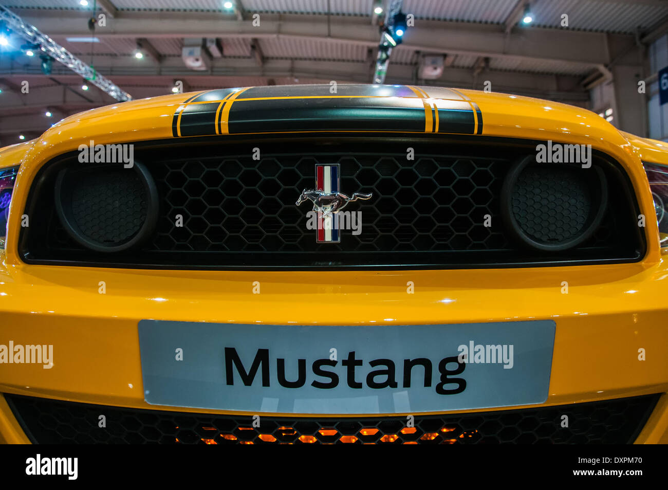 Poznan, Pologne. Mar 27, 2014. Poznan Motor Show est le plus grand événement juste en Pologne, l'industrie automobile, organisé chaque année par la foire internationale. Sur la photo Ford Mustang Boss 302. Credit : Lukas Juszczak/Alamy Live News Banque D'Images