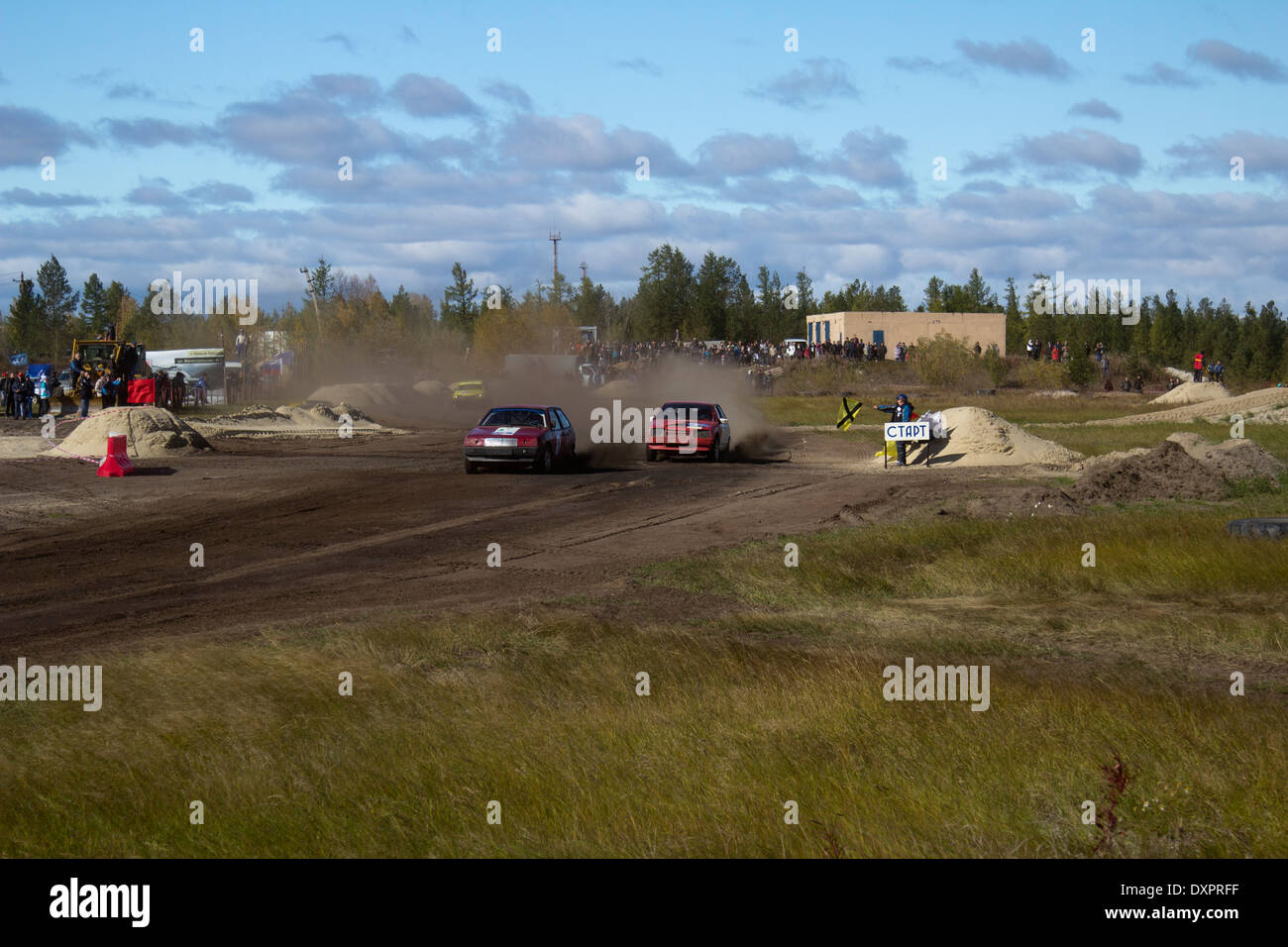 Le district autonome de Yamal-Nenets. La Fédération de Russie. Nadym 01 - 03 février 2012. Gazprom's Cup auto racing. Banque D'Images