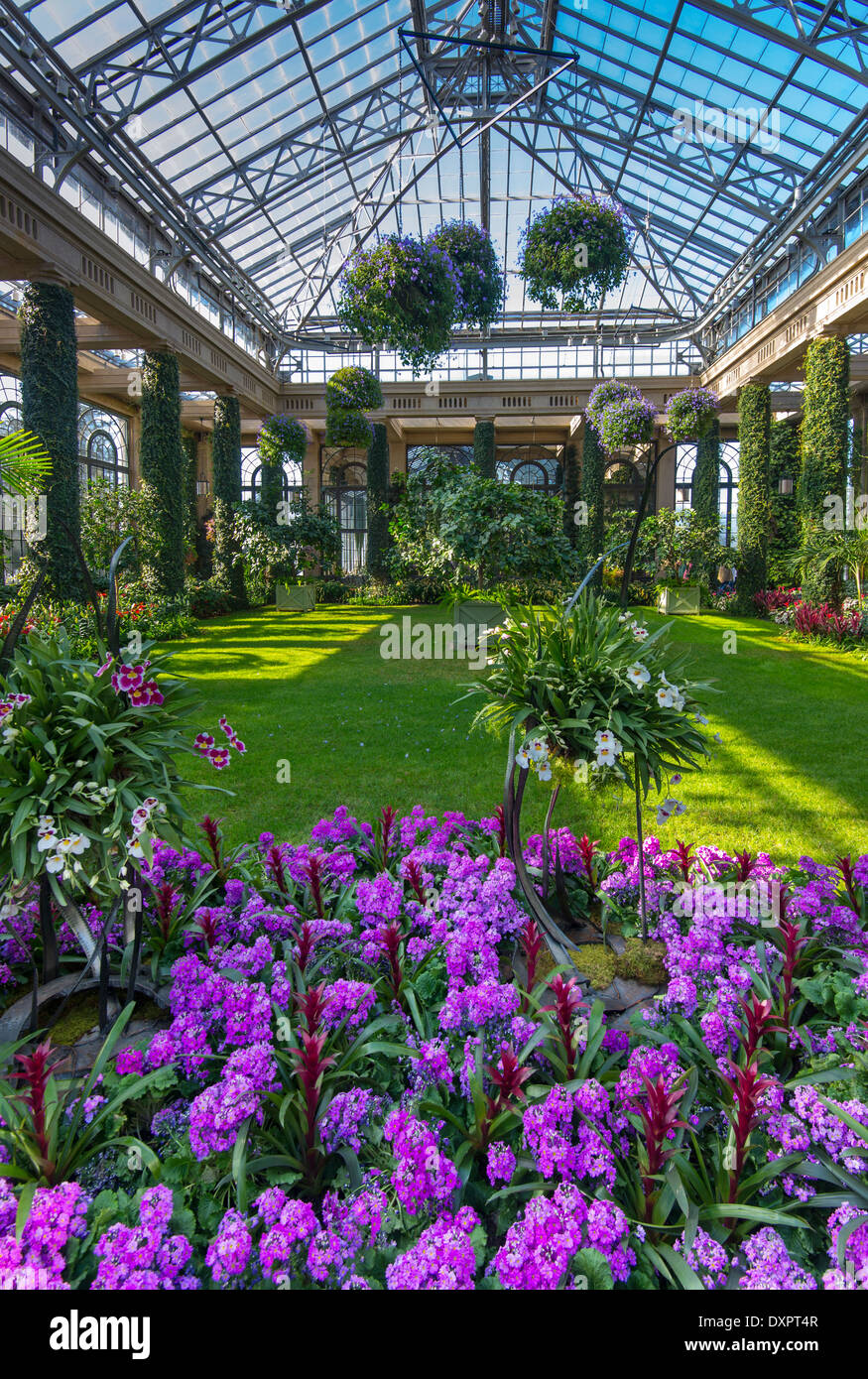 Arboretum Longwood Gardens Conservatory Banque D'Images