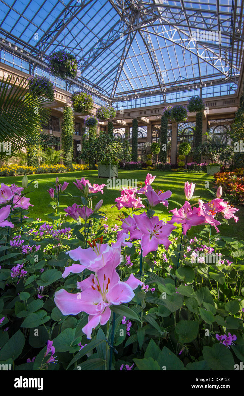 Arboretum Longwood Gardens Conservatory Banque D'Images