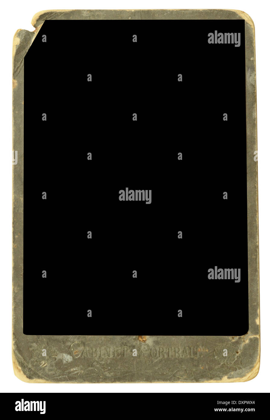 Du vrai vieille photo on white Banque D'Images