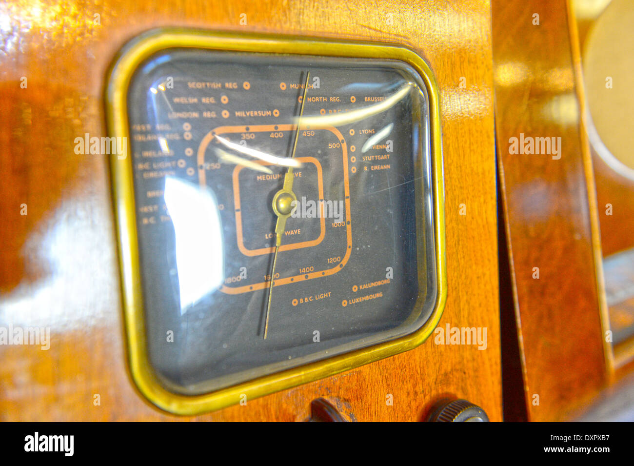 Les Radios antiques au Hoswick Visitor Museum Shetland Ecosse Banque D'Images