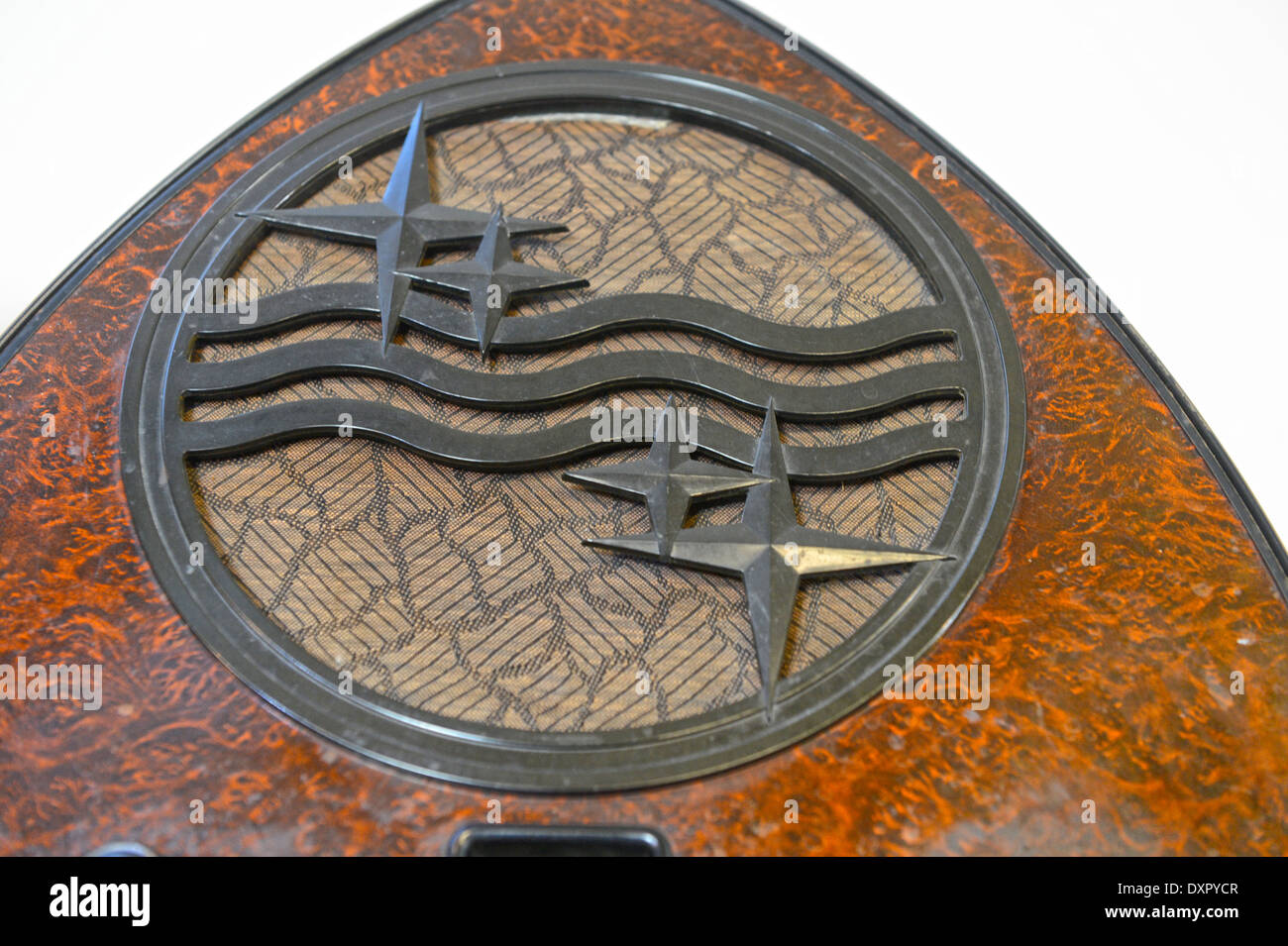 Les Radios antiques au Hoswick Visitor Museum Shetland Ecosse Banque D'Images