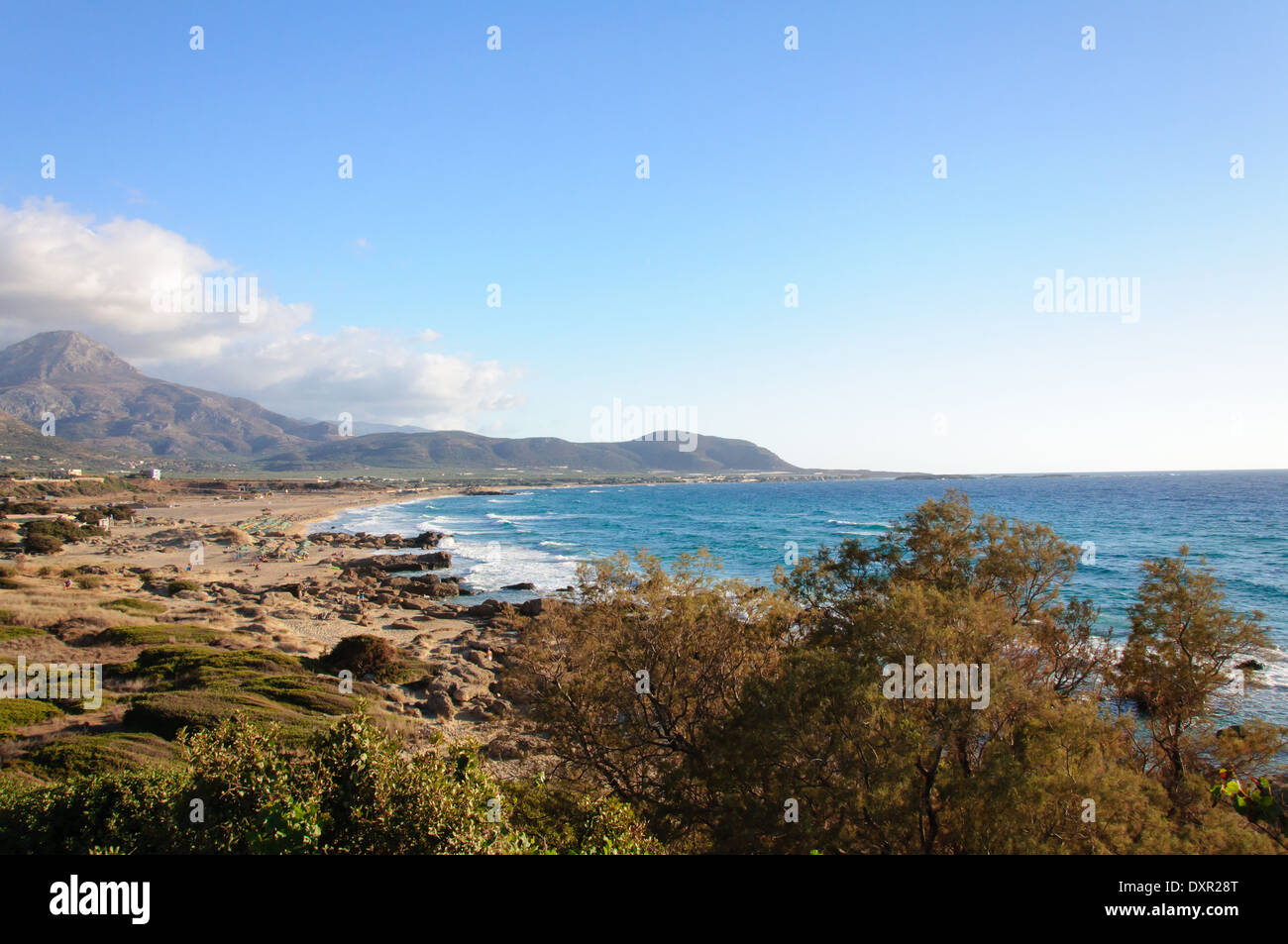 La plage de Falassarna, une des plus belles plages de Crète Banque D'Images