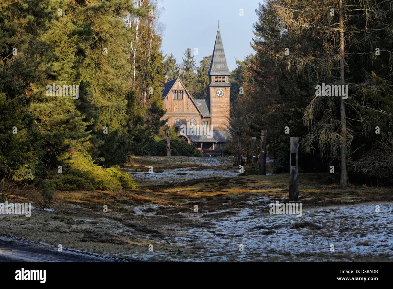 Stahnsdorf, Allemagne, chapelle Stahnsdorfer Cimetière Suedwest Banque D'Images