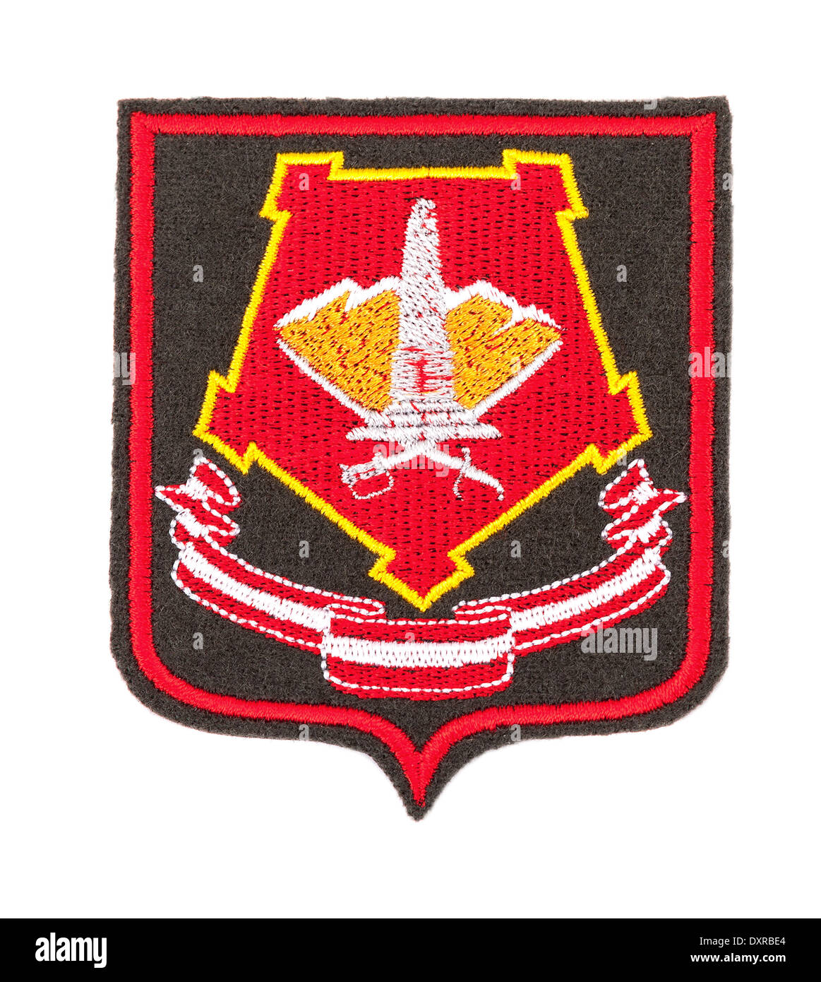 Emblème du district militaire centrale russe patch sur fond blanc Banque D'Images