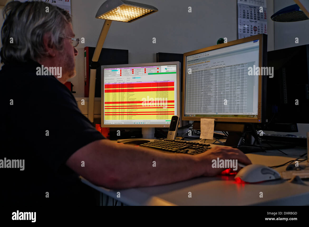 Berlin, Allemagne, Master Control Station de pompage des eaux usées Banque D'Images